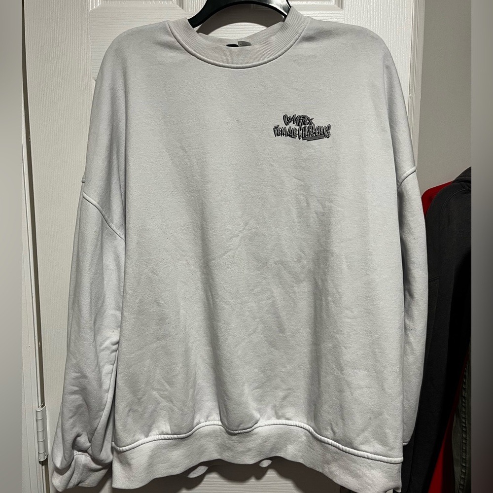 Netflix White Crewneck Women's Sweater